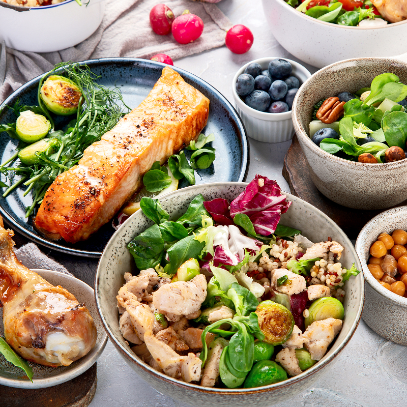 Photo of beautifully
            arranged food
